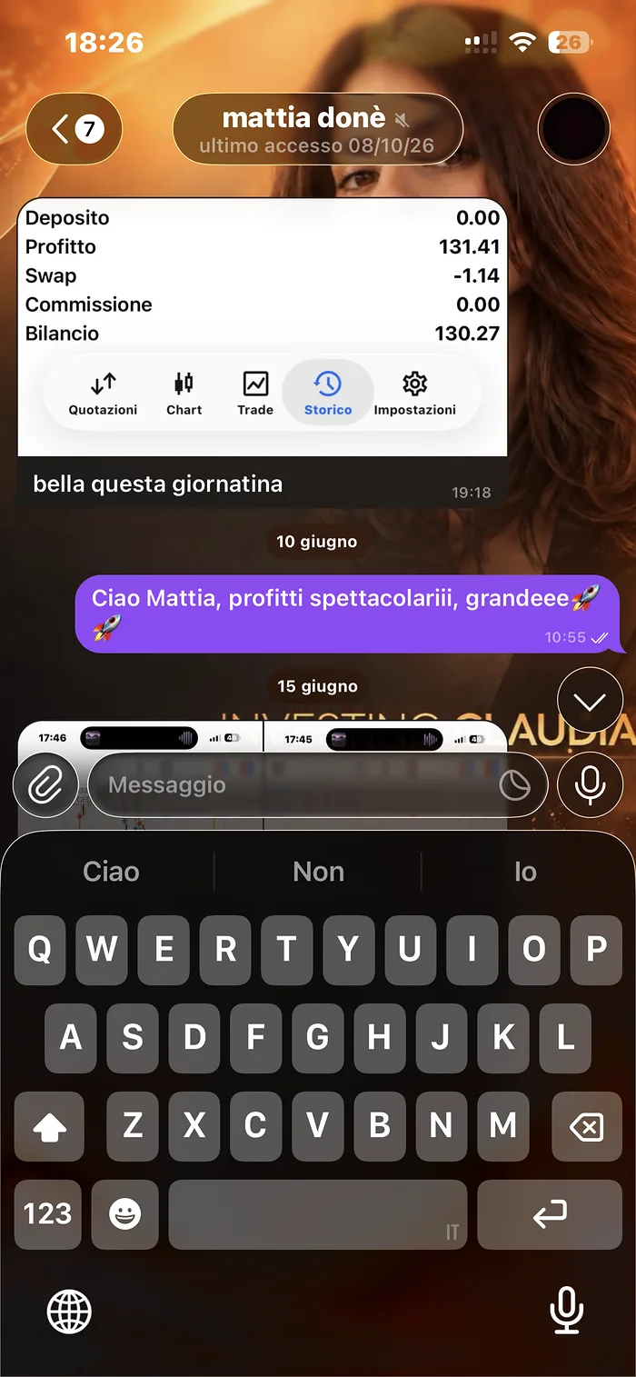 Social proof della community di Investing Claudia, schermata 5 di 12